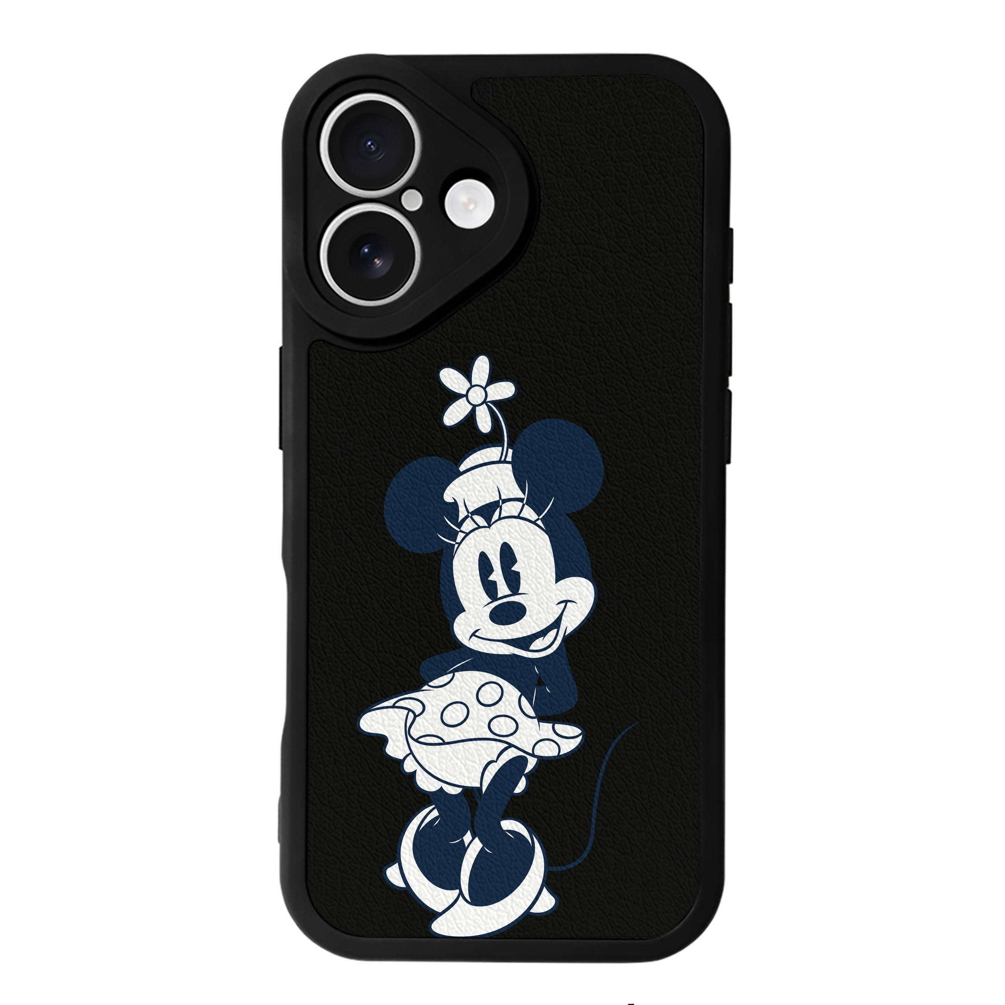 （画像用） ミッキーマウス Mickey Mouse 【iPhone 16シリーズ対応】シリコンスマホケース（レザー調） 材質：シリコン